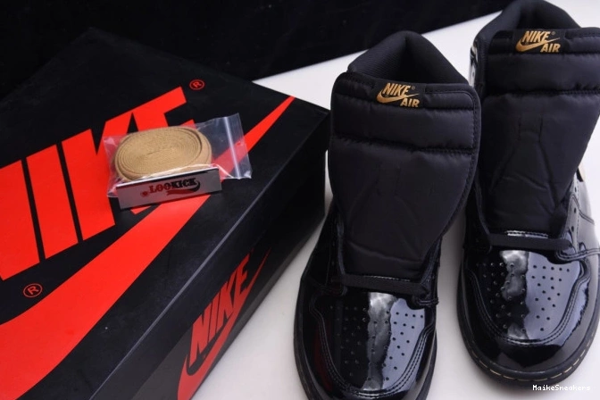 MaikeSneakers HIGH 1 BLACK JORDAN RETRO GOLD 555088-032 AIR (2020) METALLIC 0801